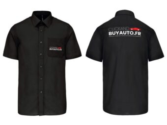 Chemise Homme légère à Manches Courtes ClickAndBuyAuto.fr