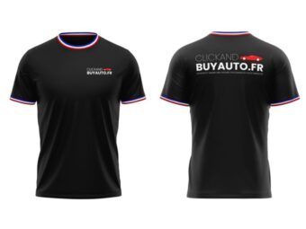 T-Shirt Homme avec Liseré Français ClickAndBuyAuto.fr
